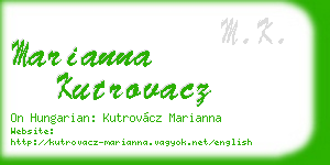 marianna kutrovacz business card
